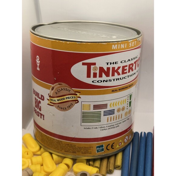 Classic TINKERTOY Construction Set 41 Pieces Playskool Wood Mini Set missing 5 - Picture 11 of 16